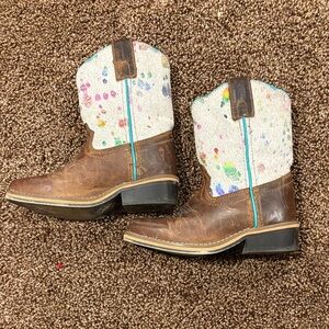 Dan Post Kids Boots Brown and White